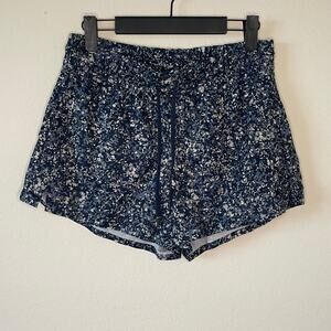 Athleta Printed Baja Shorts Blue White Abstract - Size 2